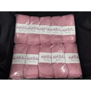 Lot Of 10 Knit Picks Mighty Stitch Yarn Wool/Acrylic, 208 Yards, Cotton Candy